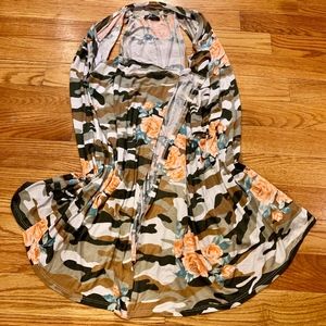 Brown Camo & Floral Tunic Vest